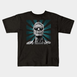 Anthony Bourdain II Retro Pixel II 70s Kids T-Shirt